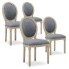 Lot De 4 Chaises Médaillon Louis XVI Tissu Gris 2 Lot De 4 Chaises Médaillon Louis XVI Tissu Gris -Magasin de meubles de restaurant chaise 10022121