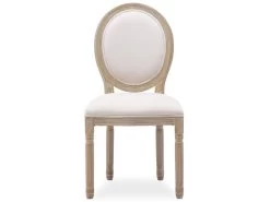 Lot De 6 Chaises Médaillon Louis XVI Tissu Beige 5 Lot De 6 Chaises Médaillon Louis XVI Tissu Beige -Magasin de meubles de restaurant chaise 10022135