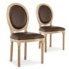 Lot De 2 Chaises Médaillon Louis XVI Vintage Simili Marron 2 Lot De 2 Chaises Médaillon Louis XVI Vintage Simili Marron -Magasin de meubles de restaurant chaise 10022173
