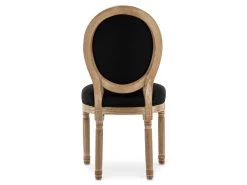 Lot De 6 Chaises Médaillon Louis XVI Tissu Noir -Magasin de meubles de restaurant chaise 10022209