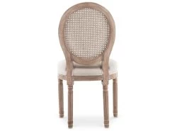 Lot De 2 Chaises Médaillon Louis XVI Cannage Rotin Tissu Beige 8 Lot De 2 Chaises Médaillon Louis XVI Cannage Rotin Tissu Beige -Magasin de meubles de restaurant chaise 10022225
