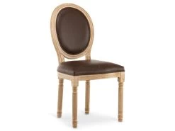 Lot De 6 Chaises Médaillon Louis XVI Vintage Simili Marron 11 Lot De 6 Chaises Médaillon Louis XVI Vintage Simili Marron -Magasin de meubles de restaurant chaise 10022297