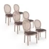 Lot De 6 Chaises Médaillon Louis XVI Cannage Rotin Vintage 2 Lot De 6 Chaises Médaillon Louis XVI Cannage Rotin Vintage -Magasin de meubles de restaurant chaise 10022355