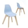 KAYELLES Lot De 2 Chaises Scandinaves Enfant JUBA (bleu)