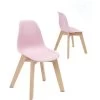 KAYELLES Lot De 2 Chaises Scandinaves Enfant JUBA (Rose) -Magasin de meubles de restaurant chaise 10026285