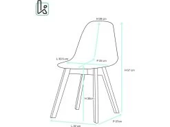 KAYELLES Lot De 2 Chaises Scandinaves Enfant JUBA (Rose) -Magasin de meubles de restaurant chaise 10026293