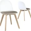 Lot De 2 Chaises De Cuisine Scandinaves UFI (blanc-gris)