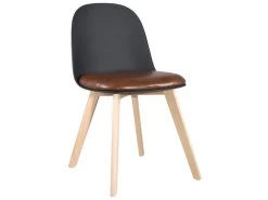 Lot De 2 Chaises De Cuisine Scandinaves UFI (noir-marron) -Magasin de meubles de restaurant chaise 10026491