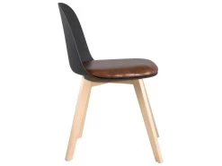 Lot De 2 Chaises De Cuisine Scandinaves UFI (noir-marron) -Magasin de meubles de restaurant chaise 10026493