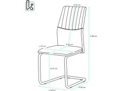 KAYELLES Lot De 2 Chaises De Salle à Manger Contemporaine Design DINA (noir) -Magasin de meubles de restaurant chaise 10026629