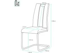 KAYELLES Lot De 2 Chaises De Salle à Manger Design Contemporain ABLA (blanc) -Magasin de meubles de restaurant chaise 10026639