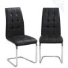 KAYELLES Lot De 2 Chaises Salle A Manger Simili Et Chrome MAXI ( Noir ) -Magasin de meubles de restaurant chaise 10026671