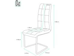 KAYELLES Lot De 2 Chaises Salle A Manger Simili Et Chrome MAXI ( Noir ) -Magasin de meubles de restaurant chaise 10026679