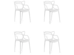 KATOI - Lot De 4 Chaises En PP Style Moderne - 82.5x55x54 Cm - Chaise De Salle à Manger