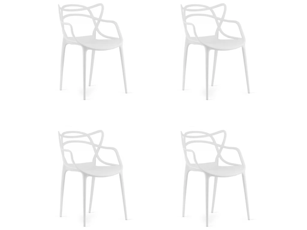 KATOI - Lot De 4 Chaises En PP Style Moderne - 82.5x55x54 Cm - Chaise De Salle à Manger 3 KATOI - Lot De 4 Chaises En PP Style Moderne - 82.5x55x54 Cm - Chaise De Salle à Manger