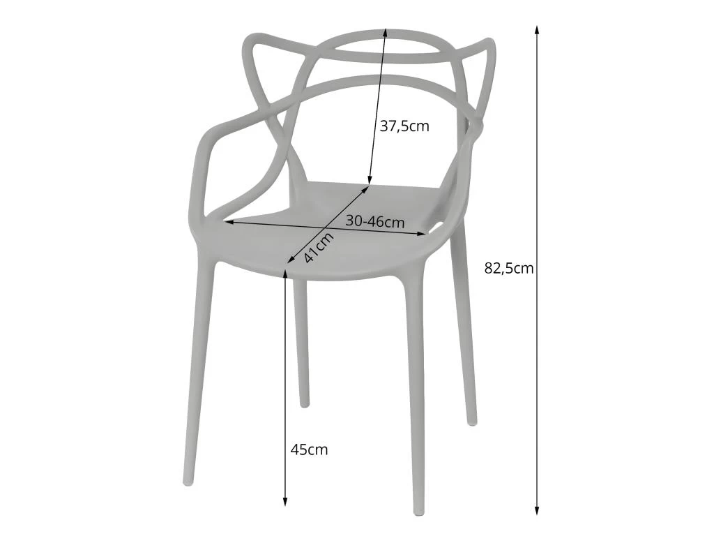 KATOI - Lot De 4 Chaises En PP Style Moderne - 82.5x55x54 Cm - Chaise De Salle à Manger 7 KATOI - Lot De 4 Chaises En PP Style Moderne - 82.5x55x54 Cm - Chaise De Salle à Manger – Image 5