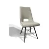 Chaise En Simili Gris Crème Avec Piètement Filaire En Métal - VOGUE -Magasin de meubles de restaurant chaise 10030771