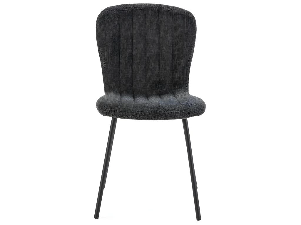 Pack 4 Chaises Lucky Recouvertes De Tissu Gris Foncé 4 Pack 4 Chaises Lucky Recouvertes De Tissu Gris Foncé – Image 2