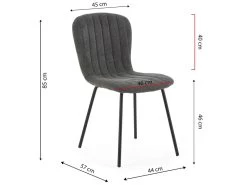 Pack 4 Chaises Lucky Recouvertes De Tissu Gris Foncé 10 Pack 4 Chaises Lucky Recouvertes De Tissu Gris Foncé -Magasin de meubles de restaurant chaise 10557673