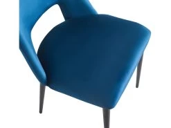 Lot De 2 Chaises En Velours "Fedora" - Bleu Foncé -Magasin de meubles de restaurant chaise 10560873