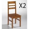 Lot De 2 Chaises De Salle à Manger En Pin Massif Coloris Cerisier - Longueur 42 X Profondeur 45 X Hauteur 98 cm 2 Lot De 2 Chaises De Salle à Manger En Pin Massif Coloris Cerisier - Longueur 42 X Profondeur 45 X Hauteur 98 cm -Magasin de meubles de restaurant chaise 10676511