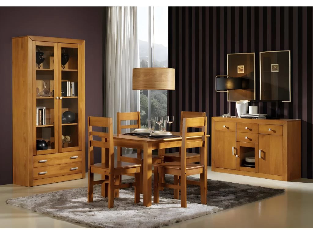 Lot De 2 Chaises De Salle à Manger En Pin Massif Coloris Cerisier - Longueur 42 X Profondeur 45 X Hauteur 98 cm 4 Lot De 2 Chaises De Salle à Manger En Pin Massif Coloris Cerisier - Longueur 42 X Profondeur 45 X Hauteur 98 cm – Image 2