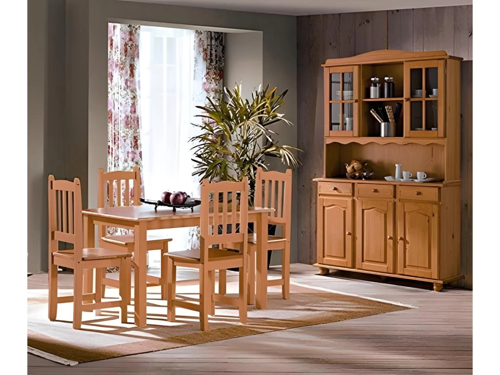 Lot De 2 Chaises De Salle à Manger En Pin Massif Coloris Miel - Longueur 42 X Profondeur 45 X Hauteur 100 Cm 6 Lot De 2 Chaises De Salle à Manger En Pin Massif Coloris Miel - Longueur 42 X Profondeur 45 X Hauteur 100 Cm – Image 4