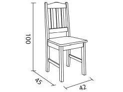 Lot De 2 Chaises De Salle à Manger En Pin Massif Coloris Miel - Longueur 42 X Profondeur 45 X Hauteur 100 Cm 11 Lot De 2 Chaises De Salle à Manger En Pin Massif Coloris Miel - Longueur 42 X Profondeur 45 X Hauteur 100 Cm -Magasin de meubles de restaurant chaise 10676525