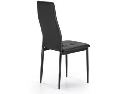 Set De 4 Chaises Salon Chelsea Tapissées Noir, 42 Cm X 51 Cm X 97 Cm -Magasin de meubles de restaurant chaise 10759277