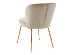 Lot De 2 Chaises En Velours Et Métal Doré - Beige - POLPONA De Pascal MORABITO -Magasin de meubles de restaurant chaise 10761207