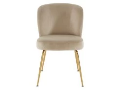 Lot De 2 Chaises En Velours Et Métal Doré - Beige - POLPONA De Pascal MORABITO -Magasin de meubles de restaurant chaise 10761209