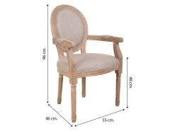 Chaise En Bois Rembourrée 55x46x48/96 Cm -Magasin de meubles de restaurant chaise 10834551