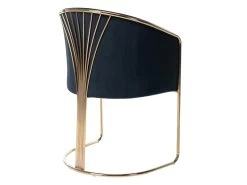 Chaise Avec Accoudoirs En Velours Et Métal - Noir Et Doré - JOSETHE De Pascal MORABITO -Magasin de meubles de restaurant chaise 10855221