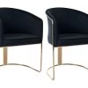 Lot De 2 Chaises Avec Accoudoirs En Velours Et Métal - Noir Et Doré - JOSETHE De Pascal MORABITO 1 Lot De 2 Chaises Avec Accoudoirs En Velours Et Métal - Noir Et Doré - JOSETHE De Pascal MORABITO -Magasin de meubles de restaurant chaise 10856029