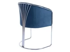 Chaise Avec Accoudoirs En Velours Et Métal - Bleu Et Chromé - JOSETHE De Pascal MORABITO 10 Chaise Avec Accoudoirs En Velours Et Métal - Bleu Et Chromé - JOSETHE De Pascal MORABITO -Magasin de meubles de restaurant chaise 10856537