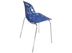 KAYELLES Lot 4 Chaises De Cuisine Design IKO (Bleu) -Magasin de meubles de restaurant chaise 11119701