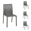 Quatuor De Chaises Grises - BOUBLI 1 Quatuor De Chaises Grises - BOUBLI -Magasin de meubles de restaurant chaise 11135897