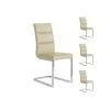 Quatuor De Chaises Eco-cuir Beige - LONI 1 Quatuor De Chaises Eco-cuir Beige - LONI -Magasin de meubles de restaurant chaise 11135981
