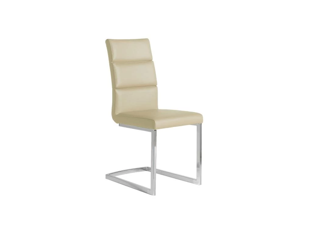 Quatuor De Chaises Eco-cuir Beige - LONI 4 Quatuor De Chaises Eco-cuir Beige - LONI – Image 2