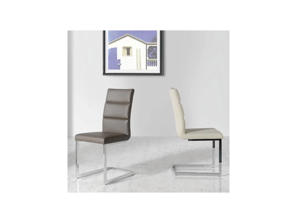 Quatuor De Chaises Eco-cuir Beige - LONI 6 Quatuor De Chaises Eco-cuir Beige - LONI – Image 4