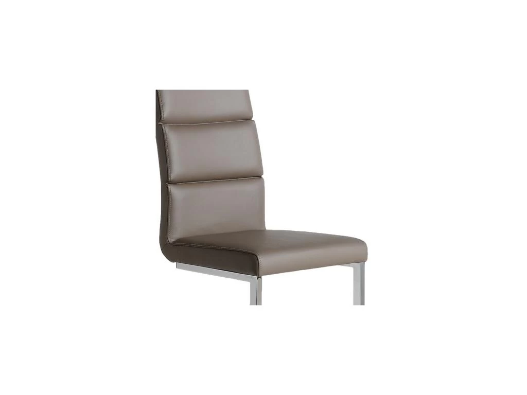 Quatuor De Chaises Eco-cuir Taupe - LONI 5 Quatuor De Chaises Eco-cuir Taupe - LONI – Image 3