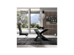 Quatuor De Chaises Simili Cuir Noir - ROME 10 Quatuor De Chaises Simili Cuir Noir - ROME -Magasin de meubles de restaurant chaise 11141845