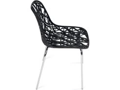 KAYELLES Lot 4 Chaises De Cuisine Design IKO (Noir) -Magasin de meubles de restaurant chaise 11149541
