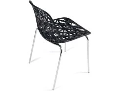 KAYELLES Lot 4 Chaises De Cuisine Design IKO (Noir) -Magasin de meubles de restaurant chaise 11149543