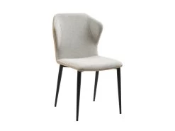 Lot De 6 Chaises En Tissu, Simili Et Métal - Gris Clair Et Beige - KIDANA De Pascal MORABITO -Magasin de meubles de restaurant chaise 11207889