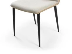 Lot De 6 Chaises En Tissu, Simili Et Métal - Gris Clair Et Beige - KIDANA De Pascal MORABITO -Magasin de meubles de restaurant chaise 11207903