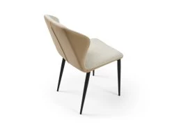 Lot De 6 Chaises En Tissu, Simili Et Métal - Gris Clair Et Beige - KIDANA De Pascal MORABITO -Magasin de meubles de restaurant chaise 11207909