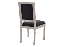 Lot De 6 Chaises En Tissu Et Bois D'hévéa - Noir - AMBOISETTE 16 Lot De 6 Chaises En Tissu Et Bois D'hévéa - Noir - AMBOISETTE -Magasin de meubles de restaurant chaise 11209853