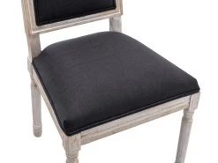 Lot De 6 Chaises En Tissu Et Bois D'hévéa - Noir - AMBOISETTE 18 Lot De 6 Chaises En Tissu Et Bois D'hévéa - Noir - AMBOISETTE -Magasin de meubles de restaurant chaise 11209865