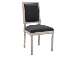 Lot De 6 Chaises En Tissu Et Bois D'hévéa - Noir - AMBOISETTE 15 Lot De 6 Chaises En Tissu Et Bois D'hévéa - Noir - AMBOISETTE -Magasin de meubles de restaurant chaise 11209875